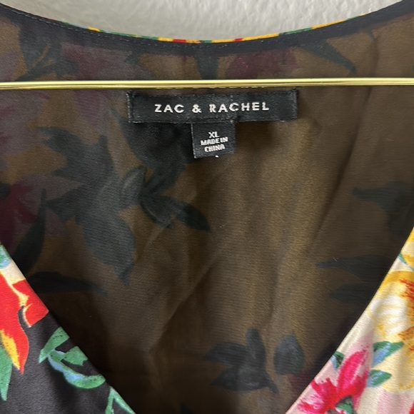 Zac & Rachel Asymmetrical Floral Sleeveless Top - Picture 2 of 7